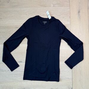 J.Crew Navy Perfect Fit Long Sleeve Top